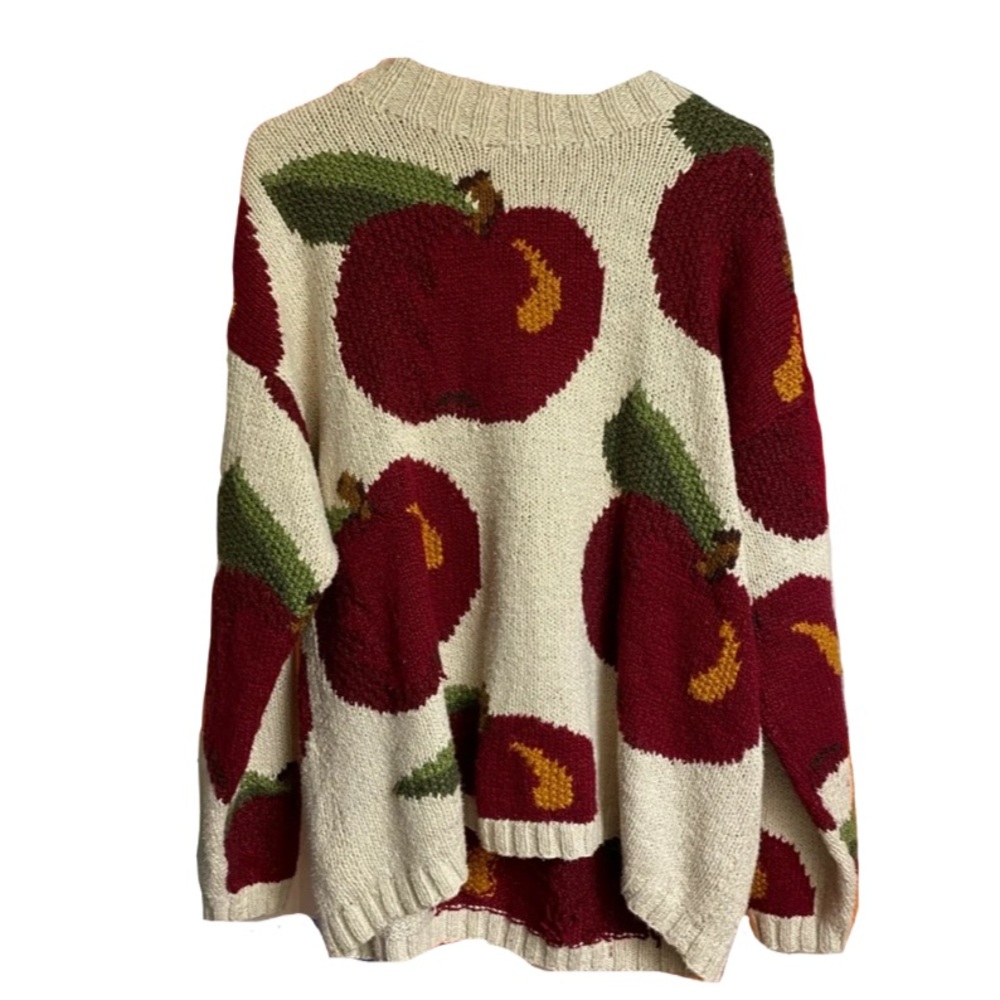 VINTAGE Talbots Apple Print Sweater